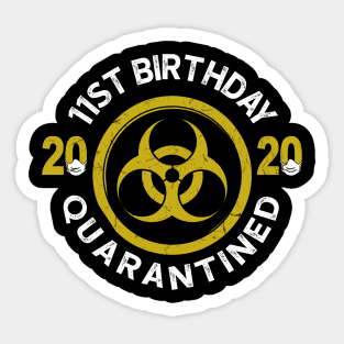 11St Birthday 2020 Quarantined Graduation Sticker